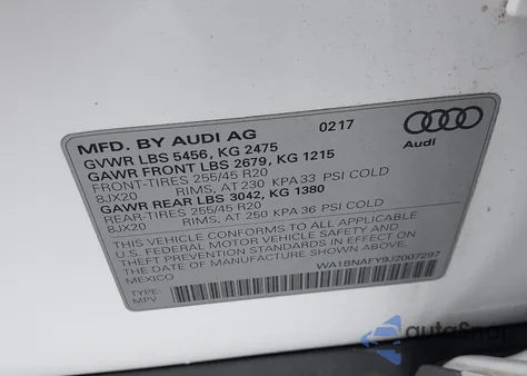 2018 Audi Q5 2.0T Premium/2.0T Tech Premium from USA, damaged, VIN WA1BNAFY9J2007297